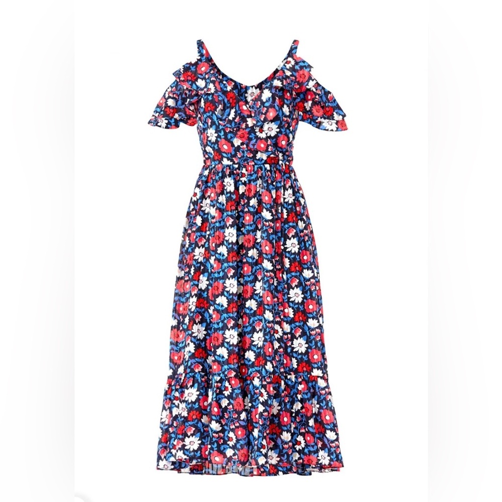 Kate Spade Navy Floral Midi Dress